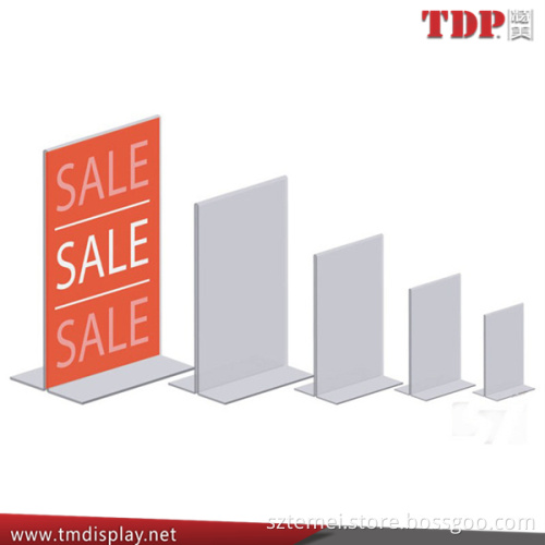 Factory Wholesale 5" x 7" Acrylic Sign Holder/ Clear Table Card Display / Plastic Upright Menu Ad Frame
